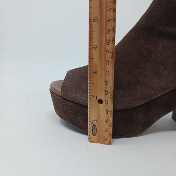 Chocolat Blu GABBY Brown Suede Platforms Size 6 - Picture 12 of 13
